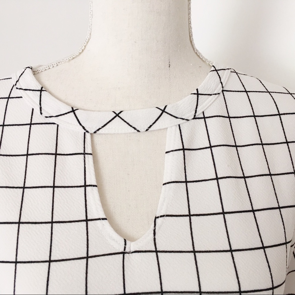 Moa Moa Black White Blouse Top Size Large - Picture 3 of 6